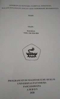 Image of Sinergitas Tentara Nasional Indonesia Dalam Penanggulangan Aksi Terorisme Di Indonesia