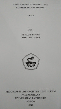 Image of Akibat Hukum Dari Pemutusan Kontrak Secara Sepihak