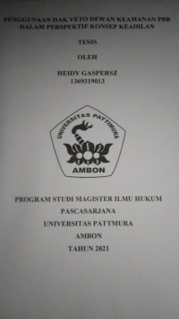 Image of Penggunaan Hak Veto Dewan Keamanan PBB Dalam Perspektif Konsep Keadilan