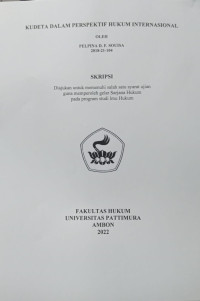 Image of Kudeta dalam Perspektif Hukum Internasional