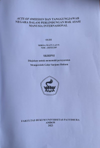 Image of Acts Of Omission dan Tanggung Jawab Negara dalam Perlindungan HAM Internasional