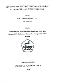Image of Pengaruh Presidensial Threshold Terhadap Demokrasi 
Dalam Pemilu Serentak