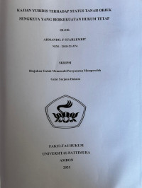 Image of Kajian Yuridis Terhadap Status 
Tanah Objek Sengketa Yang Berkekuatan Hukum Tetap