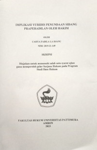 Image of Implikasi Yuridis Penundaan Sidang Praperadilan Oleh Hakim