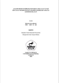 Image of Analisis Hukum Terhadap Sengketa Hak Atas Tanah Petuanan Negeri Ema Dan Negeri Leahari Kecamatan Leitimur