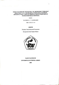 Image of Kekuatan Hukum Putusan MA No. 20P/HUM/2017 Terhadap Peraturan Tata Tetib Dewan Perwakilan Daerah Mengenai Masa Jabatan Pimpinan Dewan Perwakilan Daerah Republik Indonesia