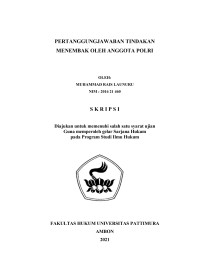 Image of Pertanggungjawaban Tindakan Menembak Oleh Anggota Polri