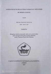 Image of Aspek Hukum Pelecehan Seksual Non-Fisik Di 
Media Sosial,