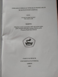 Image of Embargo sebagai tindakan 
penegakan hukum internasional,
