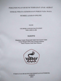 Image of Perlindungan Hukum Terhadap Anak Akibat Tindak Pidana Kekerasan Psiksis Pada Masa Pembelajaran Online