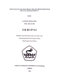 Image of Pertanggungjawaban Pidana Pelaku Bisnis Prostitusi Melalui Aplikasi Michat