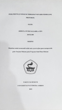 Image of Perlindungan Hukum Terhadap 
Notaris Pemegang Protokol.