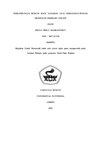 Image of Perlindungan Hukum Bagi Nasabah Atas Pinjaman Online Berbasis Ilegal
