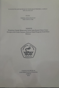 Image of Tanggung Jawab Hukum Terhadap Pekerja
Akibat Kecelakaan