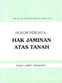 Image of Hukum Perdata : Hak Jaminan Atas Tanah